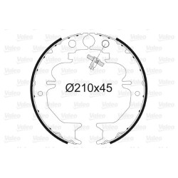 Stabdžių trinkelių komplektas, stovėjimo stabdis VALEO 564142