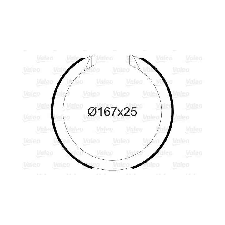 Stabdžių trinkelių komplektas, stovėjimo stabdis VALEO 564149