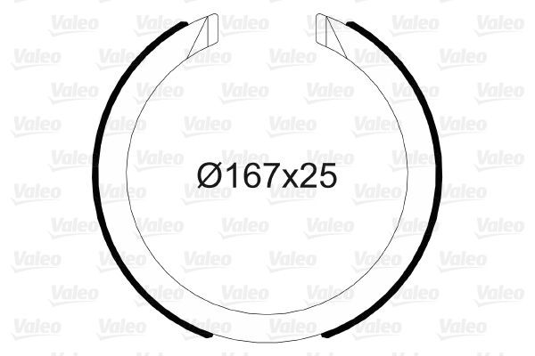 Stabdžių trinkelių komplektas, stovėjimo stabdis VALEO 564149