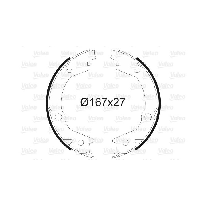 Stabdžių trinkelių komplektas, stovėjimo stabdis VALEO 564162