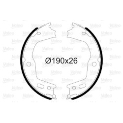 Stabdžių trinkelių komplektas, stovėjimo stabdis VALEO 564166