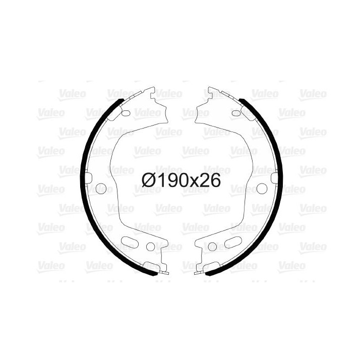 Stabdžių trinkelių komplektas, stovėjimo stabdis VALEO 564166