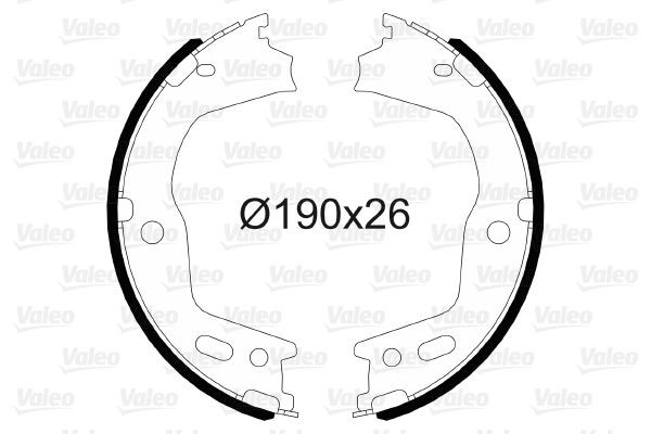 Stabdžių trinkelių komplektas, stovėjimo stabdis VALEO 564166