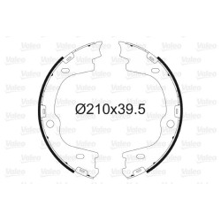 Stabdžių trinkelių komplektas, stovėjimo stabdis VALEO 564167