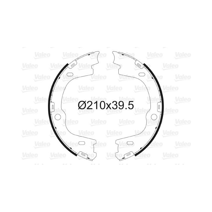 Stabdžių trinkelių komplektas, stovėjimo stabdis VALEO 564167