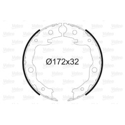 Stabdžių trinkelių komplektas, stovėjimo stabdis VALEO 564168