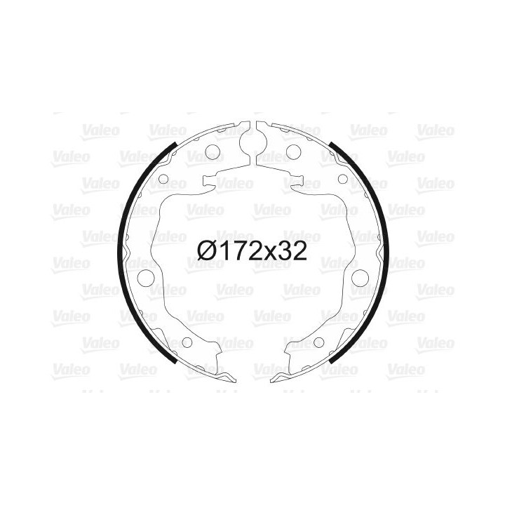 Stabdžių trinkelių komplektas, stovėjimo stabdis VALEO 564168