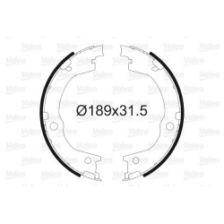 Stabdžių trinkelių komplektas, stovėjimo stabdis VALEO 564170