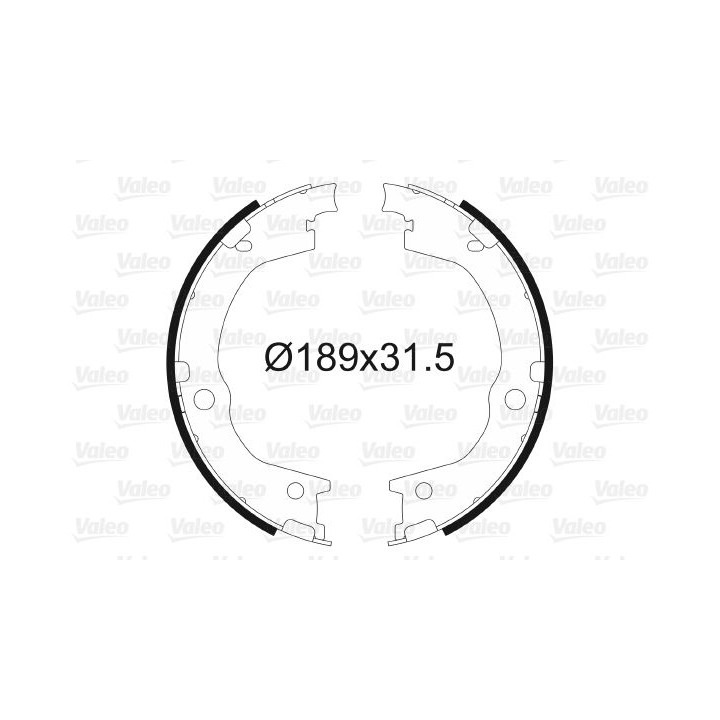 Stabdžių trinkelių komplektas, stovėjimo stabdis VALEO 564170