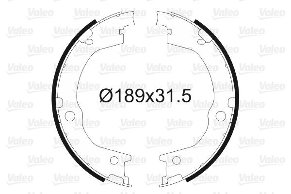 Stabdžių trinkelių komplektas, stovėjimo stabdis VALEO 564170