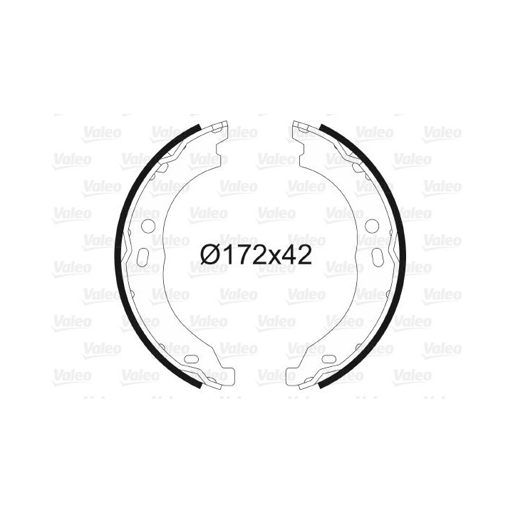 Stabdžių trinkelių komplektas, stovėjimo stabdis VALEO 564171