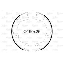 Stabdžių trinkelių komplektas, stovėjimo stabdis VALEO 564174