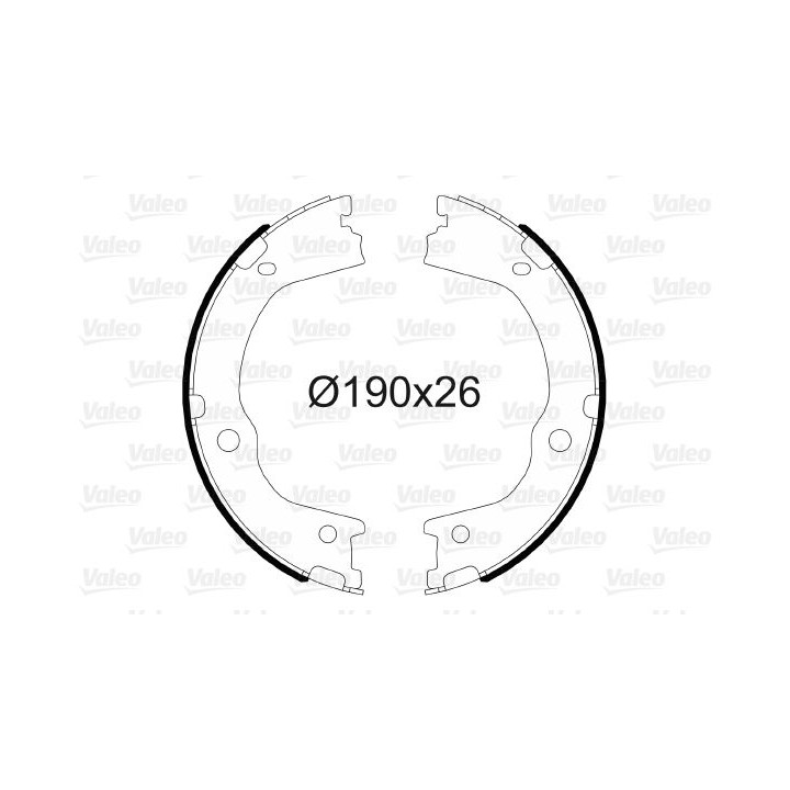 Stabdžių trinkelių komplektas, stovėjimo stabdis VALEO 564174