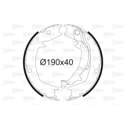 Stabdžių trinkelių komplektas, stovėjimo stabdis VALEO 564181