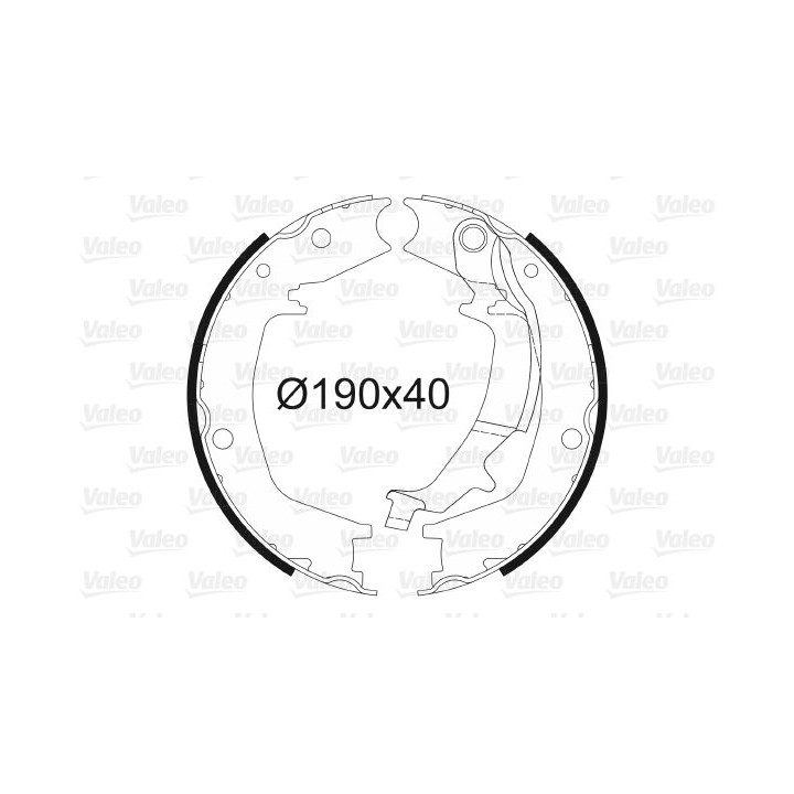 Stabdžių trinkelių komplektas, stovėjimo stabdis VALEO 564181