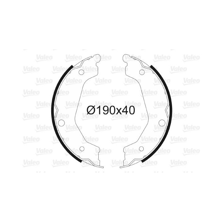 Stabdžių trinkelių komplektas, stovėjimo stabdis VALEO 564184