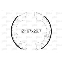 Stabdžių trinkelių komplektas, stovėjimo stabdis VALEO 564186