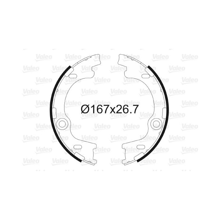 Stabdžių trinkelių komplektas, stovėjimo stabdis VALEO 564186