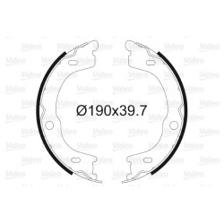 Stabdžių trinkelių komplektas, stovėjimo stabdis VALEO 564188