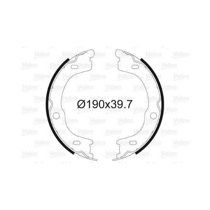 Stabdžių trinkelių komplektas, stovėjimo stabdis VALEO 564188