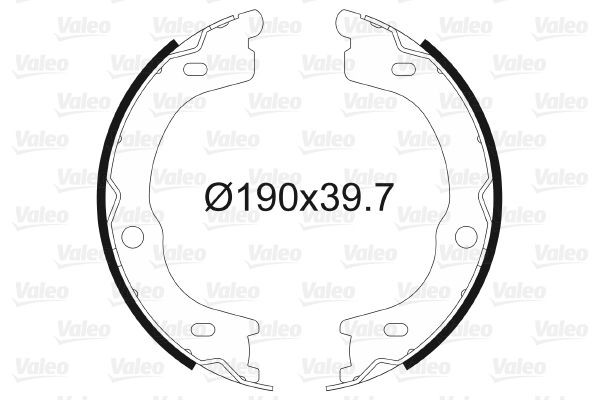 Stabdžių trinkelių komplektas, stovėjimo stabdis VALEO 564188