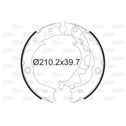 Stabdžių trinkelių komplektas, stovėjimo stabdis VALEO 564189