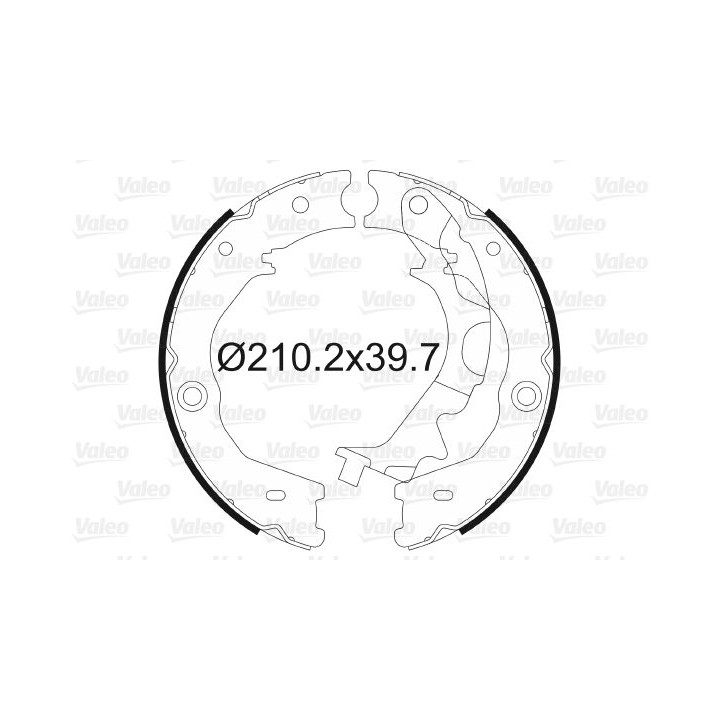 Stabdžių trinkelių komplektas, stovėjimo stabdis VALEO 564189