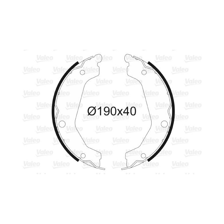 Stabdžių trinkelių komplektas, stovėjimo stabdis VALEO 564190