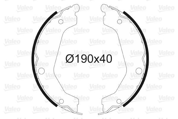 Stabdžių trinkelių komplektas, stovėjimo stabdis VALEO 564190