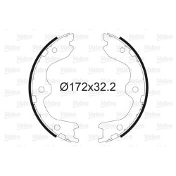 Stabdžių trinkelių komplektas, stovėjimo stabdis VALEO 564196