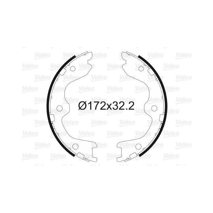 Stabdžių trinkelių komplektas, stovėjimo stabdis VALEO 564196