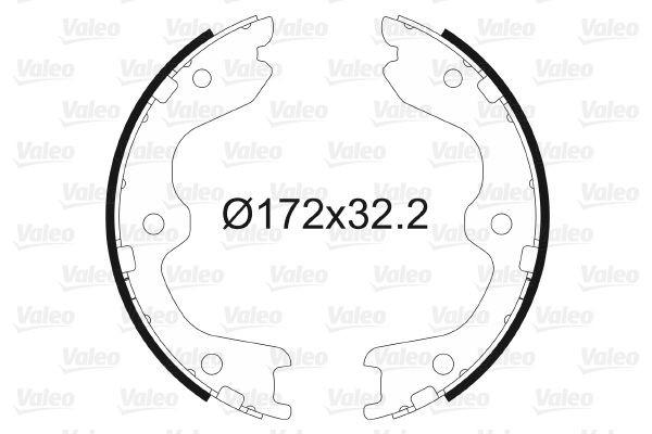 Stabdžių trinkelių komplektas, stovėjimo stabdis VALEO 564196