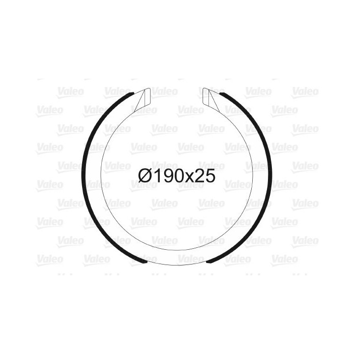 Stabdžių trinkelių komplektas, stovėjimo stabdis VALEO 564197