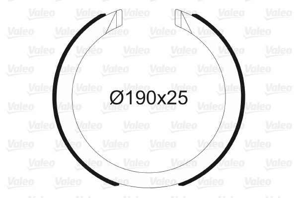 Stabdžių trinkelių komplektas, stovėjimo stabdis VALEO 564197