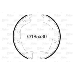 Stabdžių trinkelių komplektas, stovėjimo stabdis VALEO 564198