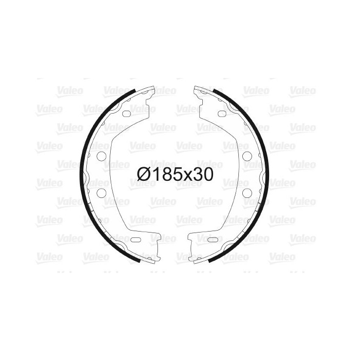 Stabdžių trinkelių komplektas, stovėjimo stabdis VALEO 564198