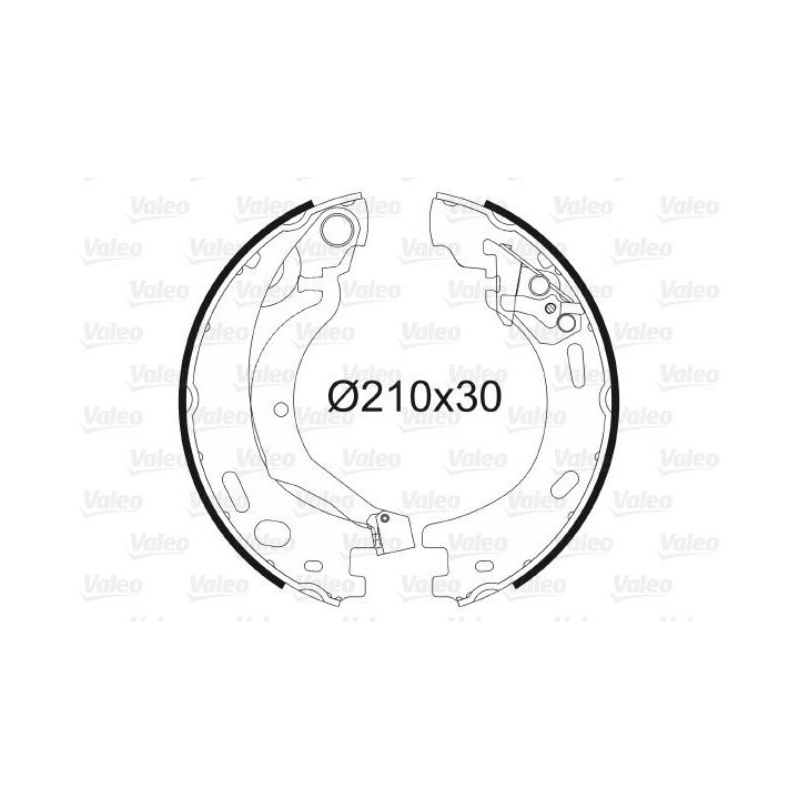 Stabdžių trinkelių komplektas, stovėjimo stabdis VALEO 564199