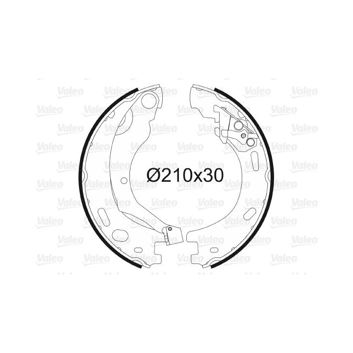 Stabdžių trinkelių komplektas, stovėjimo stabdis VALEO 564200