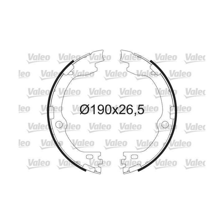 Stabdžių trinkelių komplektas, stovėjimo stabdis VALEO 564211