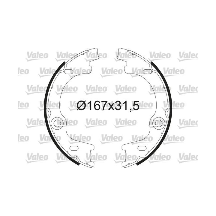 Stabdžių trinkelių komplektas, stovėjimo stabdis VALEO 564212