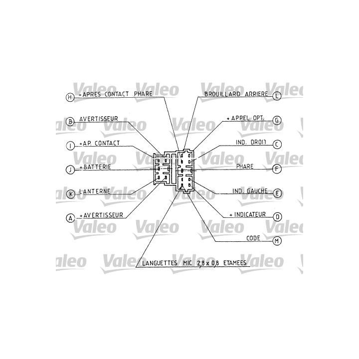 Vairo kolonėlės jungiklis VALEO 251271