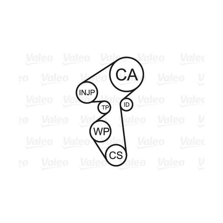 Vandens siurblio ir paskirstymo diržo komplektas VALEO 614503