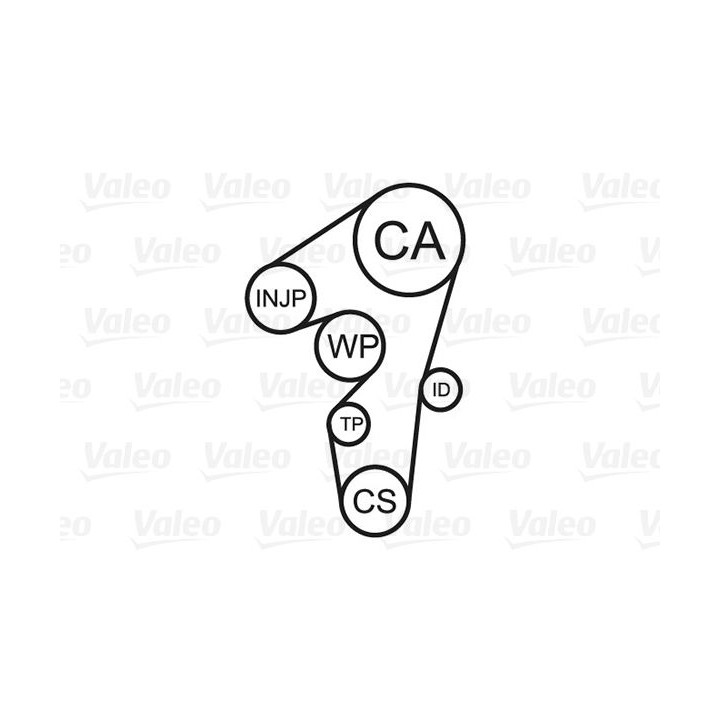 Vandens siurblio ir paskirstymo diržo komplektas VALEO 614522