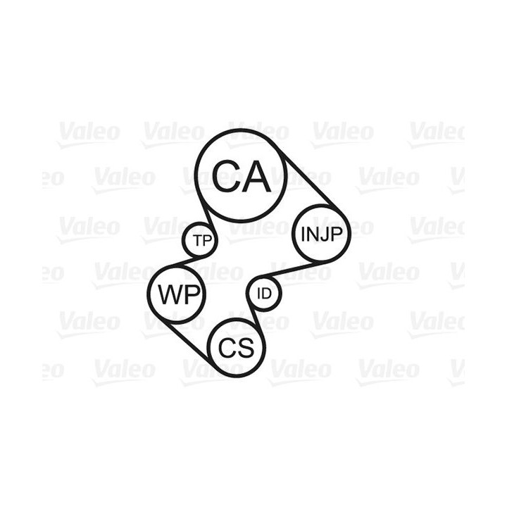 Vandens siurblio ir paskirstymo diržo komplektas VALEO 614529