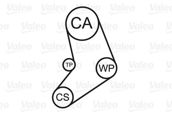 Vandens siurblio ir paskirstymo diržo komplektas VALEO 614530