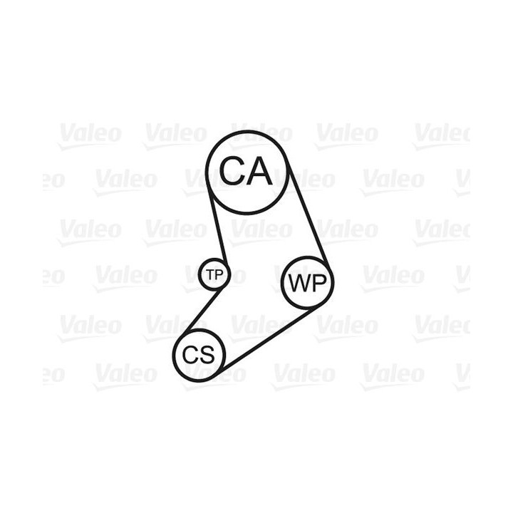 Vandens siurblio ir paskirstymo diržo komplektas VALEO 614539