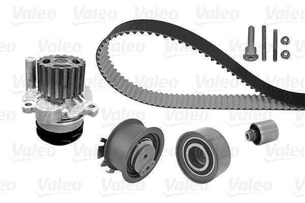 Vandens siurblio ir paskirstymo diržo komplektas VALEO 614563