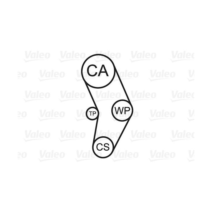 Vandens siurblio ir paskirstymo diržo komplektas VALEO 614567