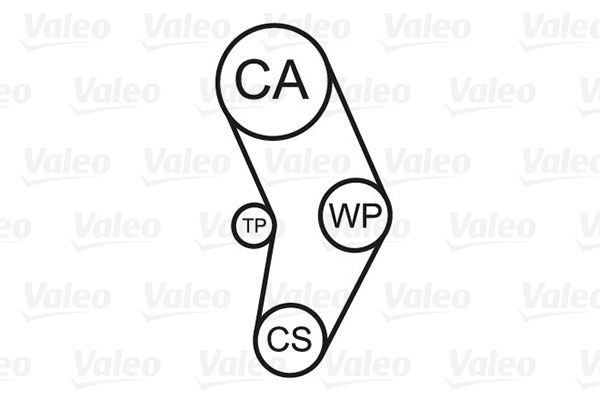 Vandens siurblio ir paskirstymo diržo komplektas VALEO 614567