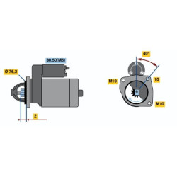 Starteris BOSCH 0 001 108 189